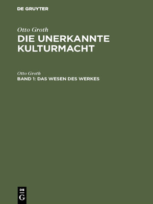 cover image of Das Wesen des Werkes